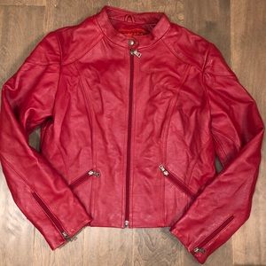Knoles & Carter red leather jacket